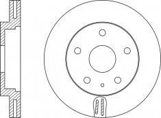 NiBK RN1516 Front brake disc ventilated RN1516: Buy near me in Poland at 2407.PL - Good price!