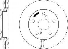 NiBK RN1009 Front brake disc ventilated RN1009: Buy near me in Poland at 2407.PL - Good price!