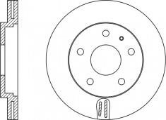 NiBK RN1082 Front brake disc ventilated RN1082: Buy near me in Poland at 2407.PL - Good price!