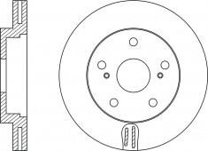 NiBK RN21001 Front brake disc ventilated RN21001: Buy near me in Poland at 2407.PL - Good price!