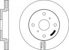 NiBK RN1323 Front brake disc ventilated RN1323: Buy near me in Poland at 2407.PL - Good price!