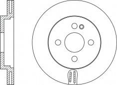 NiBK RN1160 Front brake disc ventilated RN1160: Buy near me in Poland at 2407.PL - Good price!