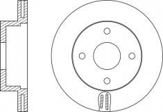 NiBK RN1424 Front brake disc ventilated RN1424: Buy near me at 2407.PL in Poland at an Affordable price!