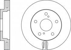 NiBK RN1008 Front brake disc ventilated RN1008: Buy near me in Poland at 2407.PL - Good price!
