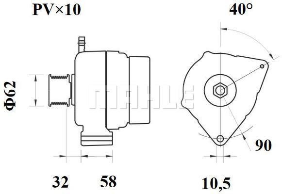 Mahle Original MG 883 Генератор MG883: Отличная цена - Купить в Польше на 2407.PL!