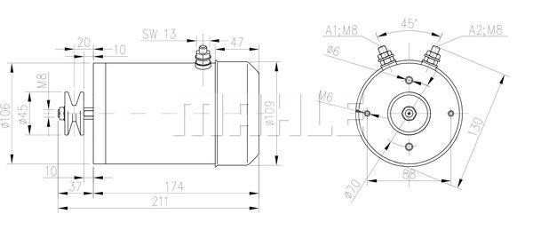 Mahle Original MM 118 Electric motor MM118: Buy near me in Poland at 2407.PL - Good price!