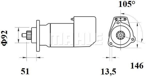 Mahle Original MS 756 Starter MS756: Buy near me in Poland at 2407.PL - Good price!