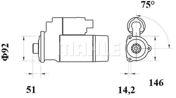 Mahle Original MS 781 Starter MS781: Buy near me in Poland at 2407.PL - Good price!