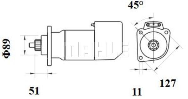 Mahle Original MS 702 Стартер MS702: Приваблива ціна - Купити у Польщі на 2407.PL!