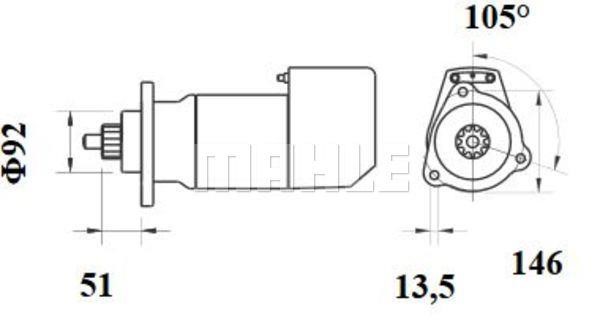 Mahle Original MS 711 Starter MS711: Buy near me at 2407.PL in Poland at an Affordable price!