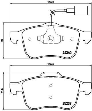 Brake pad set Brembo P 23 132
