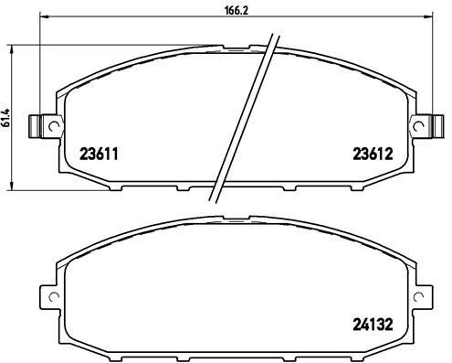 Bremsbelagsatz Brembo P 56 041