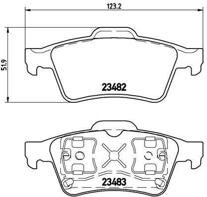 Klocki hamulcowe, zestaw Brembo P 59 044