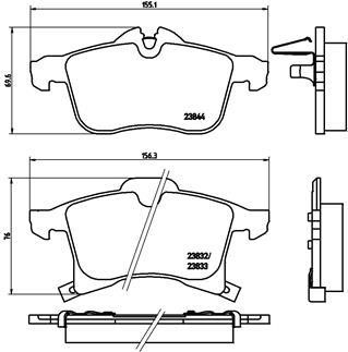 Bremsbelagsatz Brembo P 59 045