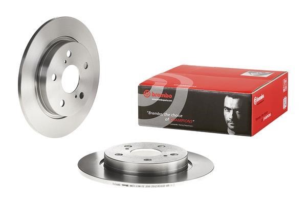 Brembo Rear brake disc, non-ventilated – price 131 PLN
