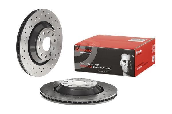 Ventilated brake disc with perforation Brembo 09.A200.1X