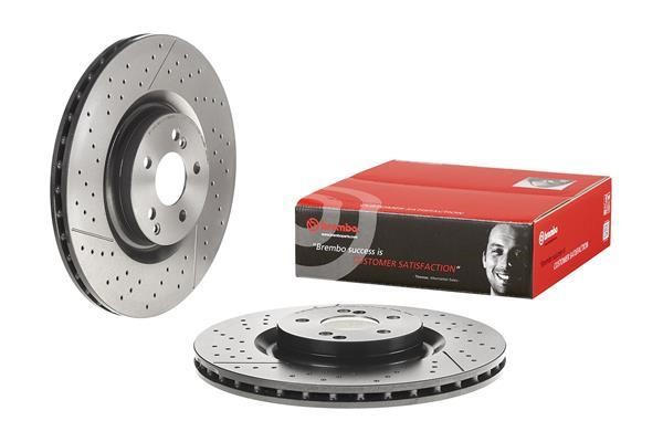 Brembo 09.D339.11 Ventilated brake disc with slotting and perforation 09D33911: Buy near me in Poland at 2407.PL - Good price!