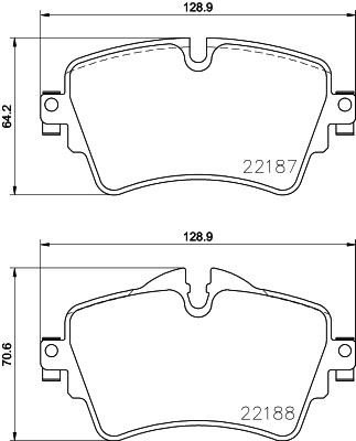 Гальмівні колодки, комплект Brembo P 06 092