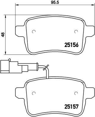 Klocki hamulcowe, zestaw Brembo P 23 133