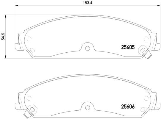 Klocki hamulcowe, zestaw Brembo P 23 149