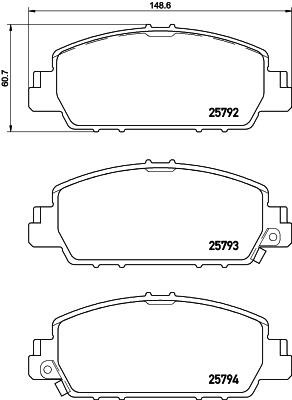 Klocki hamulcowe, zestaw Brembo P 28 077