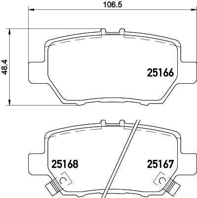 Klocki hamulcowe, zestaw Brembo P 28 078