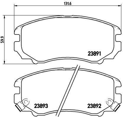 Гальмівні колодки BREMBO XTRA, комплект Brembo P 30 018X