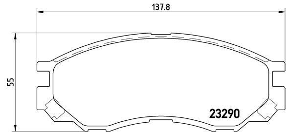 Тормозные колодки дисковые, комплект Brembo P 54 020