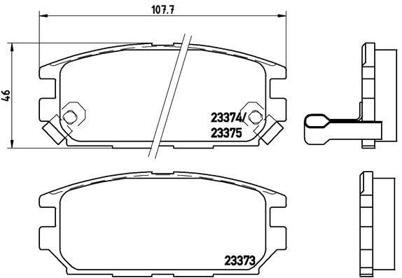 Scheibenbremsbeläge, Set Brembo P 54 025