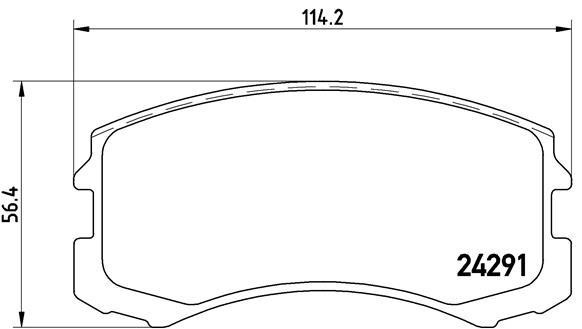 Тормозные колодки дисковые, комплект Brembo P 54 041