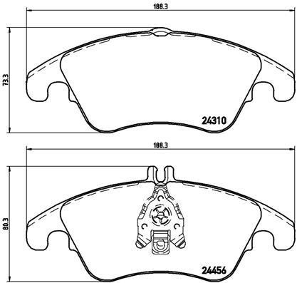 Тормозные колодки дисковые BREMBO XTRA, комплект Brembo P 50 069X