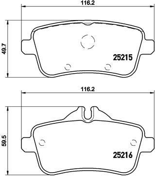 Scheibenbremsbeläge, Set Brembo P 50 101