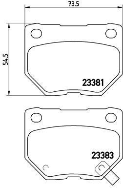 Klocki hamulcowe, zestaw Brembo P 56 054