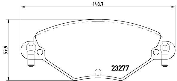 Scheibenbremsbeläge, Set Brembo P 61 071