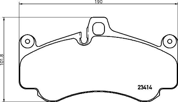 Гальмівні колодки, комплект Brembo P 65 032