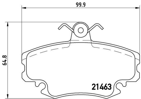 Тормозные колодки дисковые, комплект Brembo P 68 008