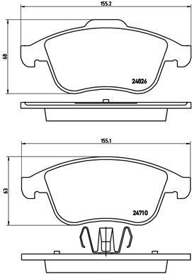 Scheibenbremsbeläge, Set Brembo P 68 047