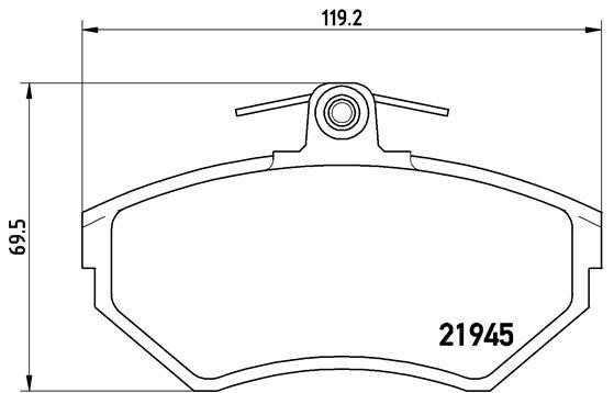 Тормозные колодки дисковые, комплект Brembo P 85 032