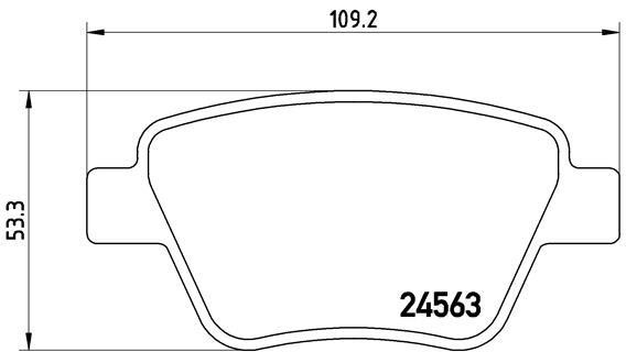 Гальмівні колодки задні, комплект Brembo P 85 114