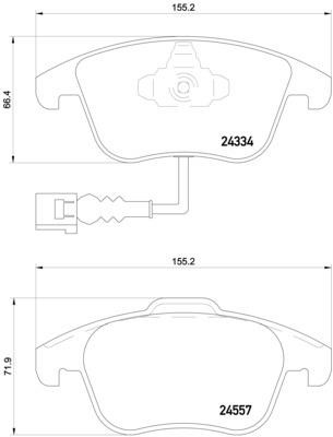 Klocki hamulcowe, zestaw Brembo P 85 130