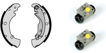 Brembo H 23 056 Brake shoes with cylinders, set H23056: Buy near me in Poland at 2407.PL - Good price!