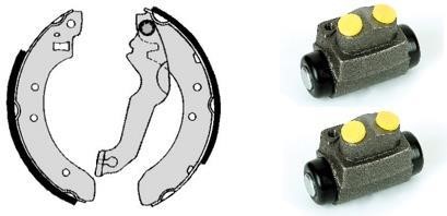 Brembo H 24 013 Brake shoes with cylinders, set H24013: Buy near me in Poland at 2407.PL - Good price!