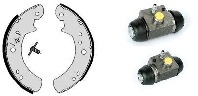 Brembo H 24 022 Brake shoes with cylinders, set H24022: Buy near me in Poland at 2407.PL - Good price!
