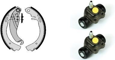 Brembo H 59 013 Brake shoes with cylinders, set H59013: Buy near me in Poland at 2407.PL - Good price!