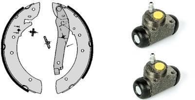 Brembo H 61 032 Brake shoes with cylinders, set H61032: Buy near me in Poland at 2407.PL - Good price!