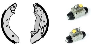 Brembo H 52 010 Brake shoes with cylinders, set H52010: Buy near me in Poland at 2407.PL - Good price!