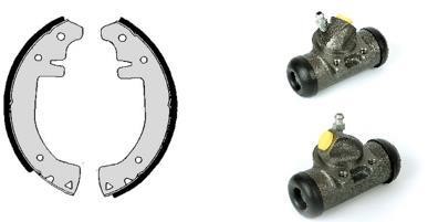 Brembo H 68 001 Brake shoes with cylinders, set H68001: Buy near me in Poland at 2407.PL - Good price!