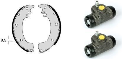 Brembo H 68 028 Brake shoes with cylinders, set H68028: Buy near me in Poland at 2407.PL - Good price!