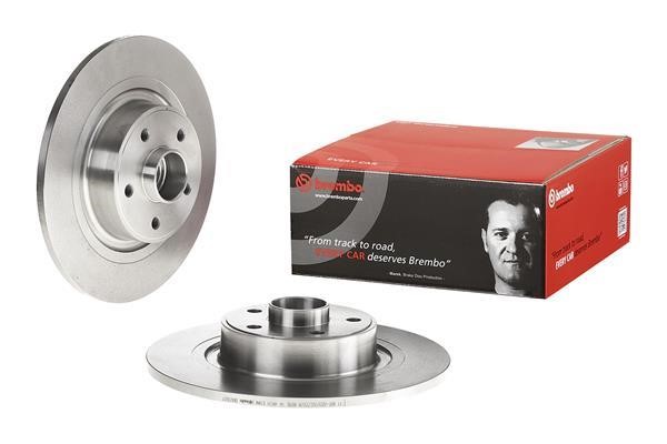 Brembo 08.A239.37 Rear brake disc, non-ventilated 08A23937: Buy near me in Poland at 2407.PL - Good price!