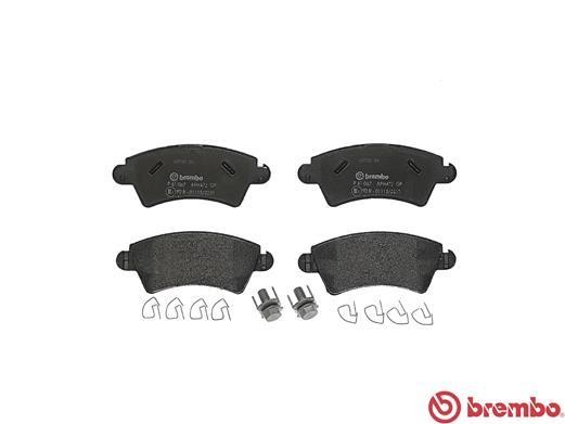 Гальмівні колодки, комплект Brembo P 61 067